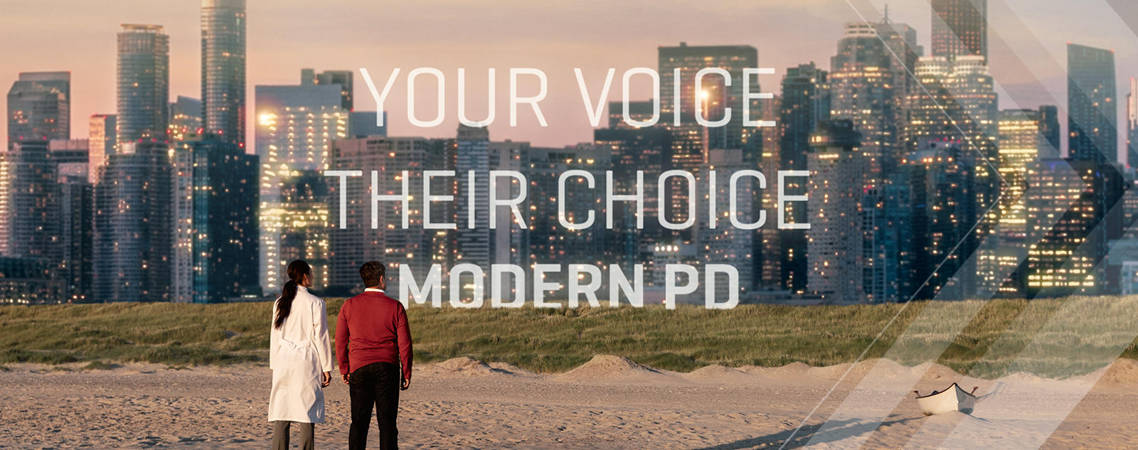 'Your voice. Their choice. Modern PD' graphic